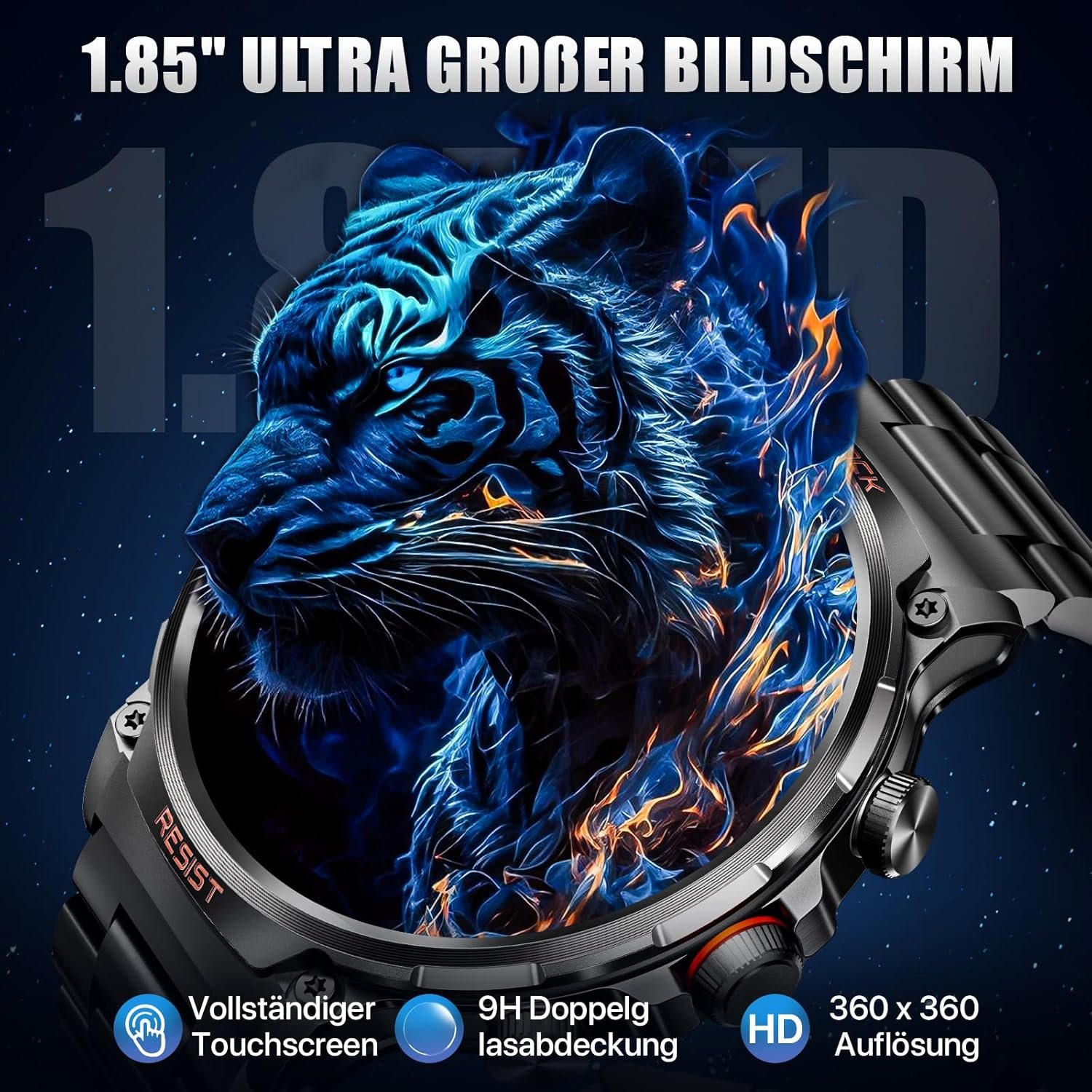 Multifunctional Smart Watch, Fashion Digital Watch with Answer/Make Calls & 100+ Sport Modes, Waterproof Sports Watch for Women & Men - Bild 8